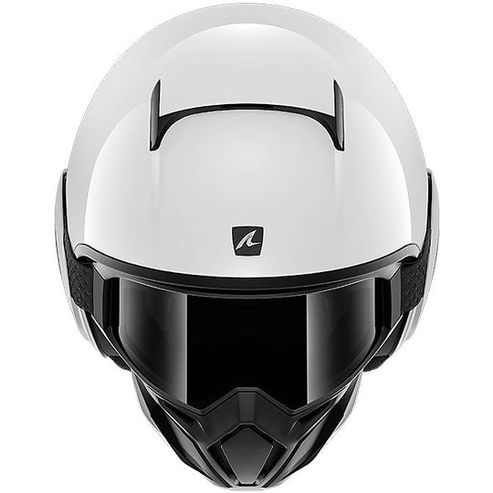 Shark Jet Motorcycle Helmet STREET-DRAK Blank Glossy White