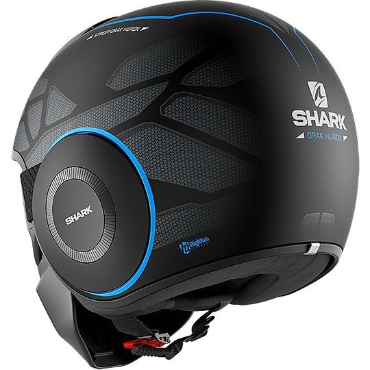 Shark Jet Motorcycle Helmet STREET-DRAK HUROK Matt Black Blue