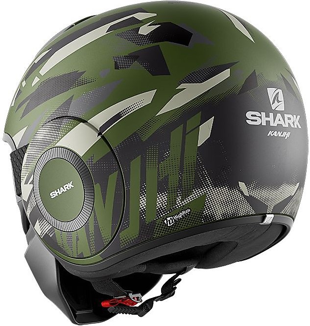 Shark Jet Motorcycle Helmet STREET-DRAK KANHJI Matt Green For Sale