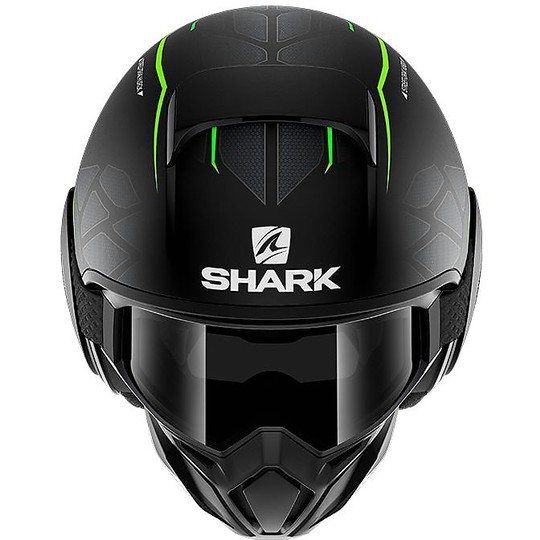 Shark Jet Motorradhelm STREET-DRAK HUROK Matt Schwarz Grün