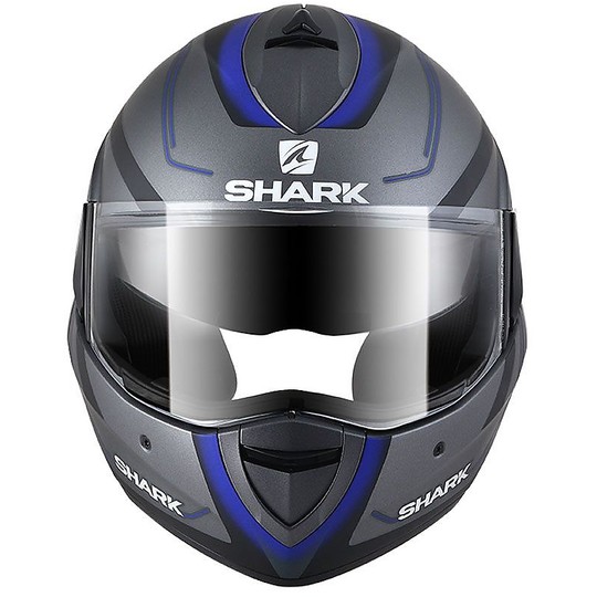 Shark Modular Motorcycle Helmet EVOLINE 3 HYRIUM Anthracite Black Matt Blue