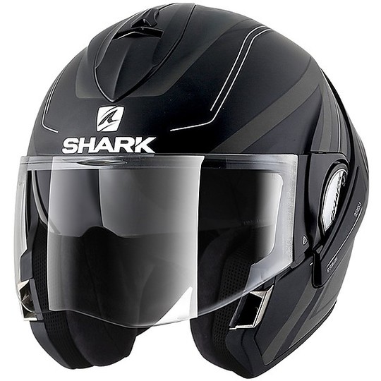 Shark Modular Motorcycle Helmet EVOLINE 3 HYRIUM Anthracite Black Matt White