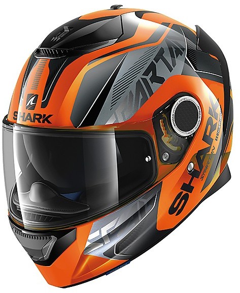 Shark Motorcycle Helmet SPARTAN KRAKEN HV Orange black For Sale Online