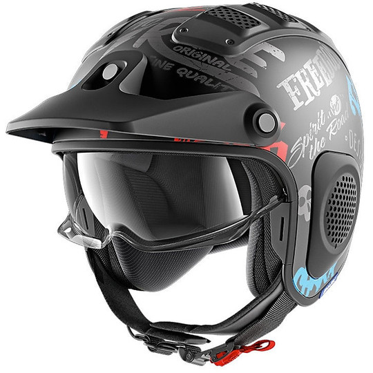 Shark Motorcycle Helmet X-DRAK FREESTYLE CUP Black Anthracite Blue