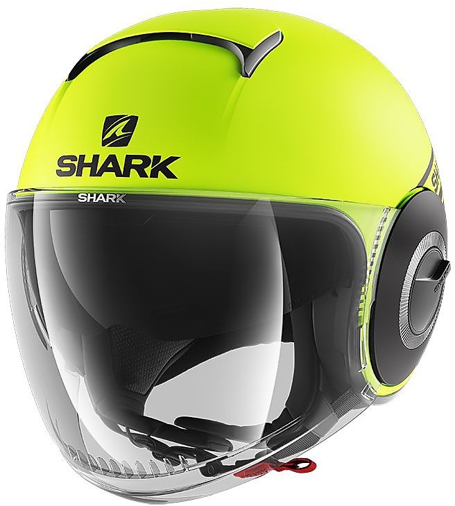 Shark NANO Street Neon Jet Motorcycle Visor Helmet Matte Yellow For