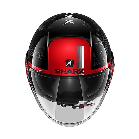 Shark NANO Tribute RM Doppelvisier Jet Motorradhelm Schwarz Weiß Rot