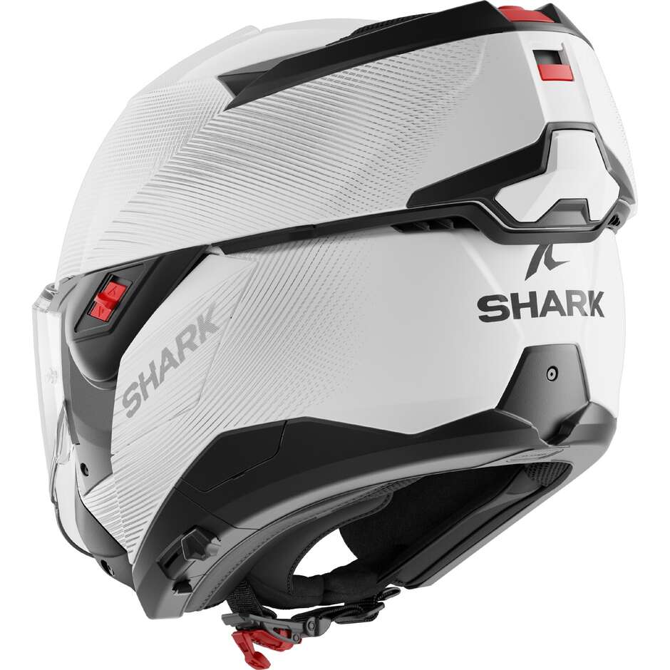 Shark OXO SP LYNE Modular-Motorradhelm P/J Weiß Silber
