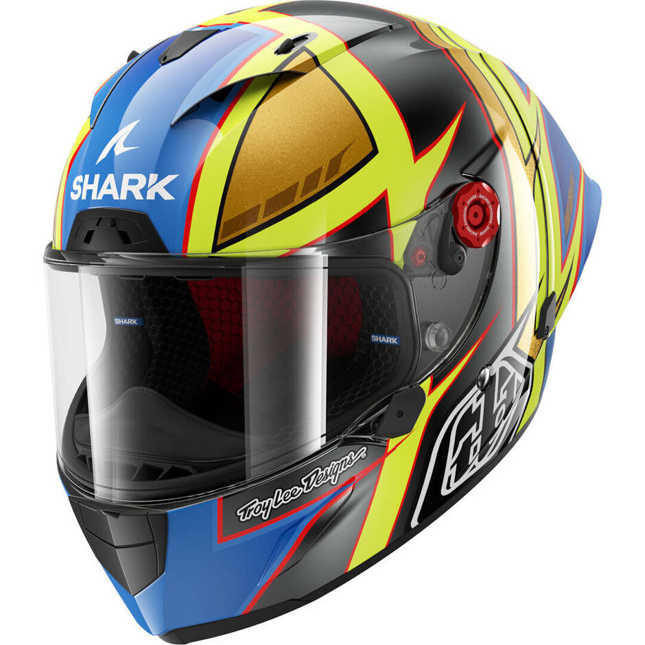 Shark RACE-R PRO GP 06 REPLICA CAM PETERSEN Integraler Motorradhelm Gelb Anthrazit Blau
