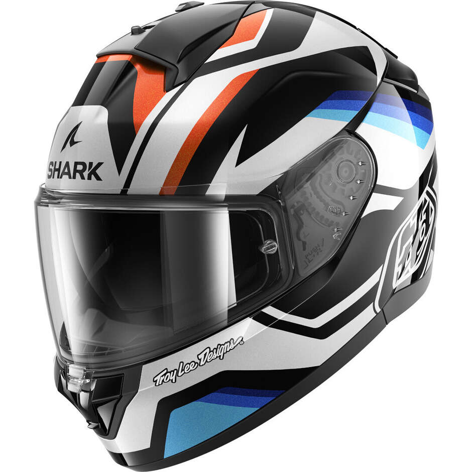 Shark RIDILL 2 APEX Integral-Motorradhelm Schwarz Weiß Blau