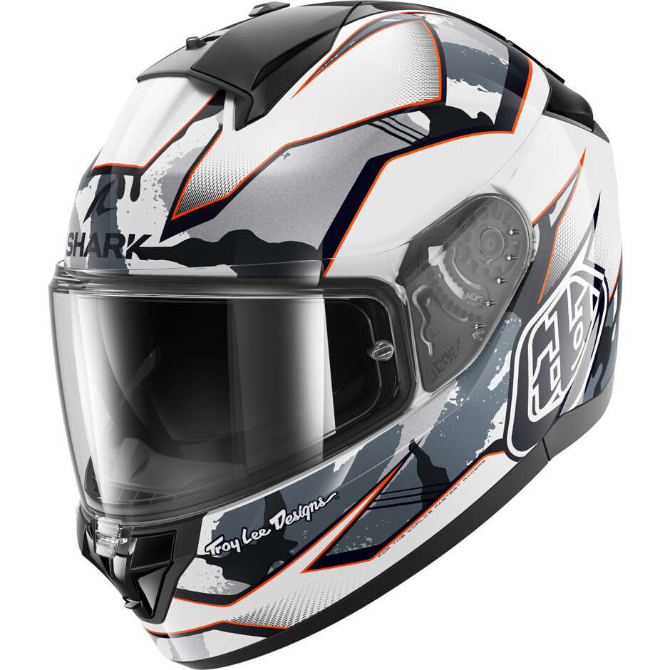 Shark RIDILL 2 MATRIX CAMO Integral-Motorradhelm Weiß Silber Rot