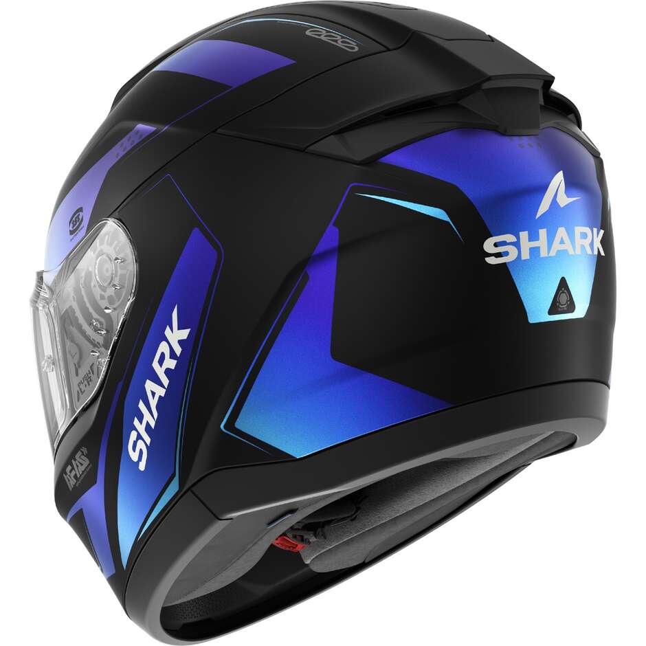 Shark RIDILL 2 MEKARIUM Mat Integralhelm für Motorräder, Schwarz/Blau