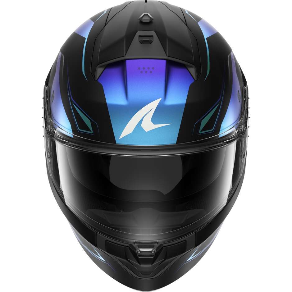 Shark RIDILL 2 MEKARIUM Mat Integralhelm für Motorräder, Schwarz/Blau