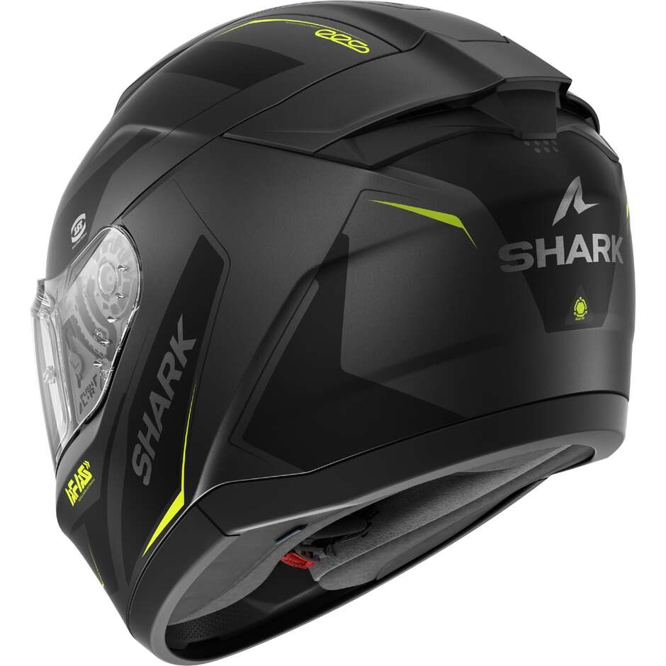 Shark RIDILL 2 MEKARIUM Matt Anthrazitgelber Integralhelm für Motorräder
