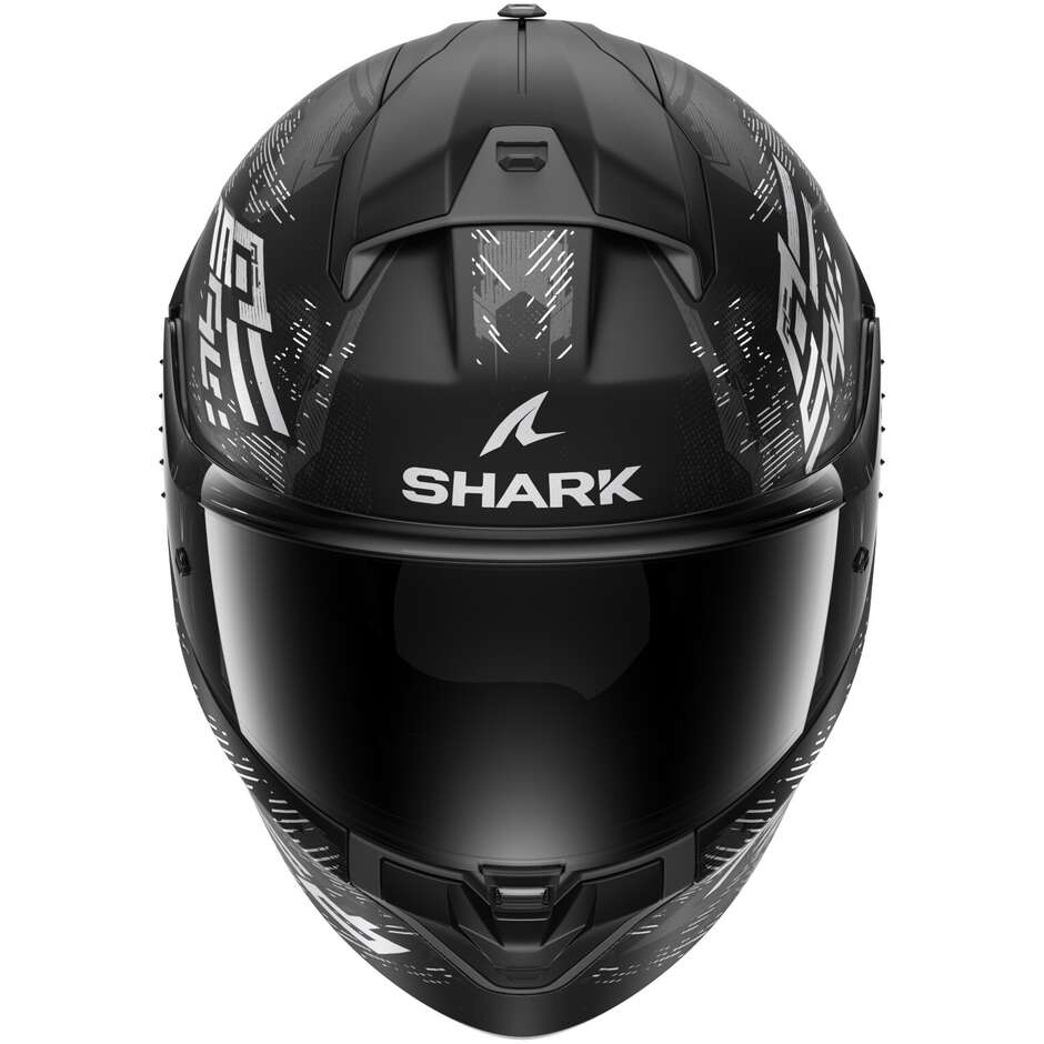 Shark RIDILL 2 MOLOKAI Casque Moto Intégral Mat Noir Blanc Argent