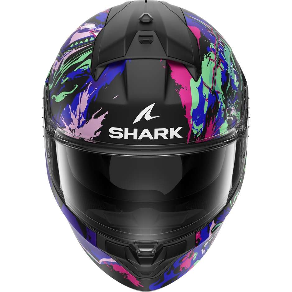 Shark RIDILL 2 RAGING BEAST Integral-Motorradhelm Matt Schwarz Lila Grün