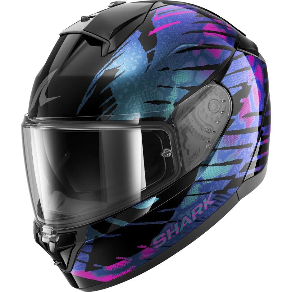 Shark RIDILL 2 REPTAIA Full Face Motorcycle Helmet Black Purple Glitter