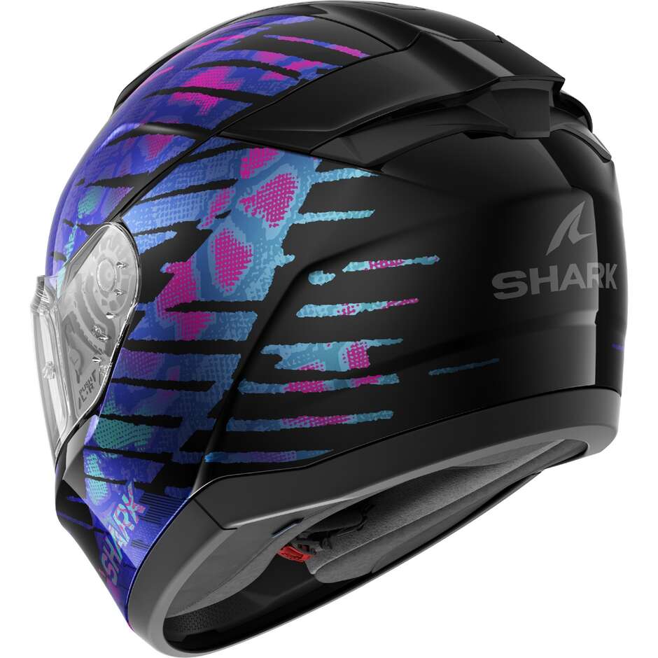 Shark RIDILL 2 REPTAIA Full Face Motorcycle Helmet Black Purple Glitter