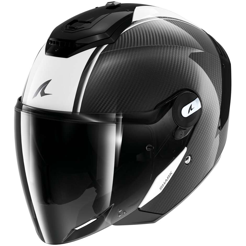 Shark RS JET CARBON BLANK Carbon White Black Motorcycle Helmet