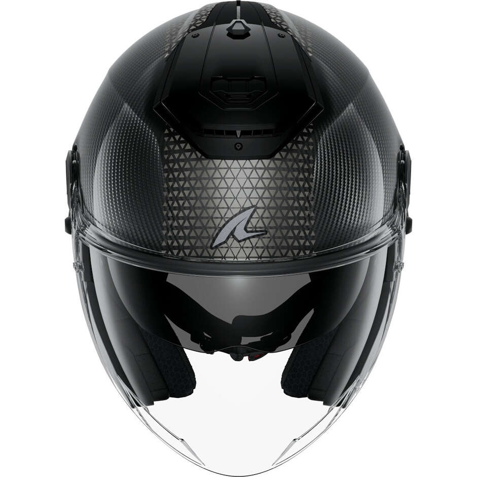 Shark RS JET CARBON IKONIK Carbon Black Chrome Motorcycle Helmet