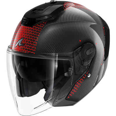 Casque Jet CGM 191G PIX SPRINT Rouge Blanc Visière Longue