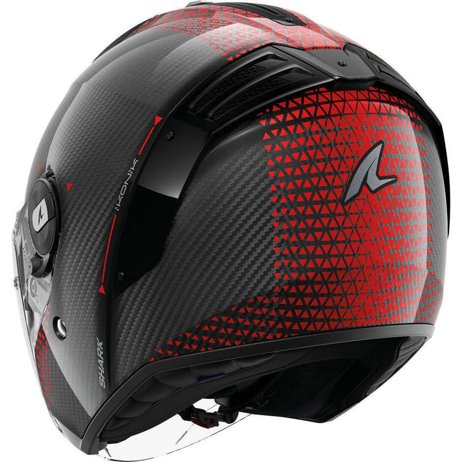 Shark RS JET CARBON IKONIK Carbon Red Chrome Motorradhelm