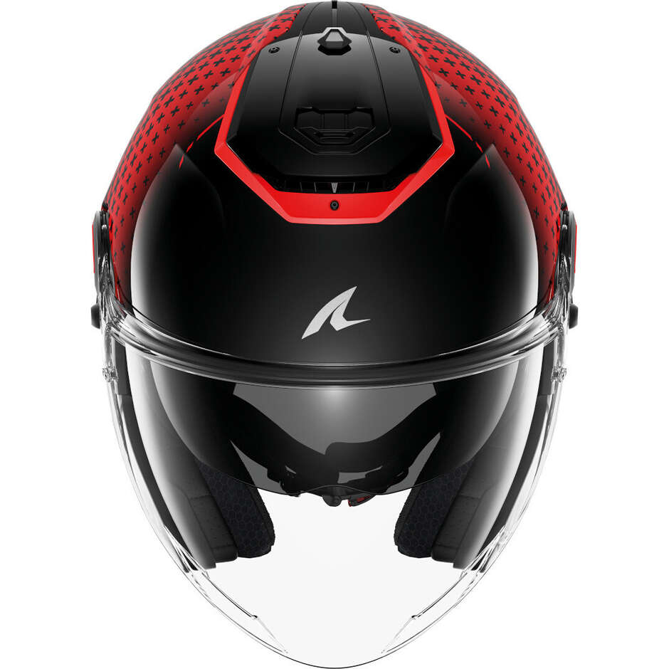 Shark RS JET STRIDE Jet-Motorradhelm Schwarz Rot Anthrazit