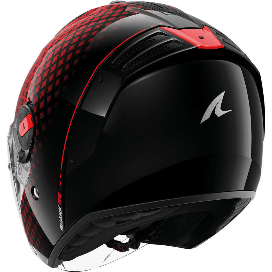 Shark RS JET STRIDE Jet-Motorradhelm Schwarz Rot Anthrazit