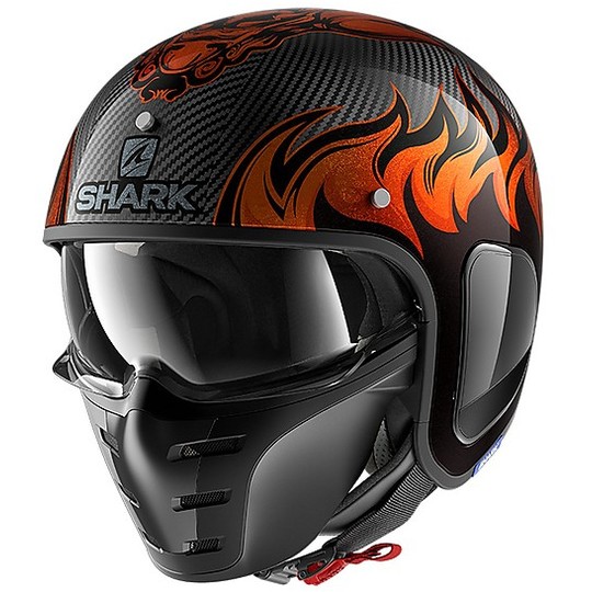 Shark S-DRAK Carbon DAGON Orange Carbon Motorcycle Helmet
