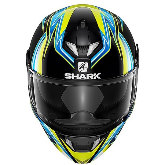 Shark SKWAL 2 Integrierter Motorradhelm SYKES Schwarz Blau Gelb