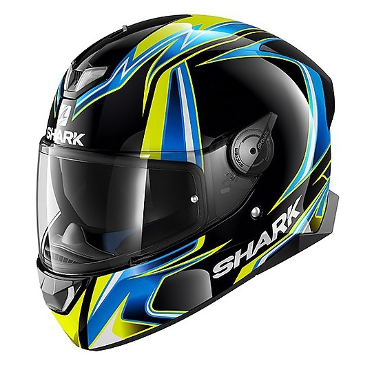 Shark SKWAL 2 Replica Integral Motorcycle Helmet SYKES Black Blue Yellow