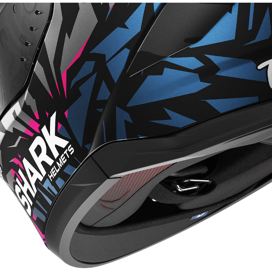 Shark SKWAL CUP REPLICA REDDING Integralhelm für Motorräder, matt schwarz, lila, blau