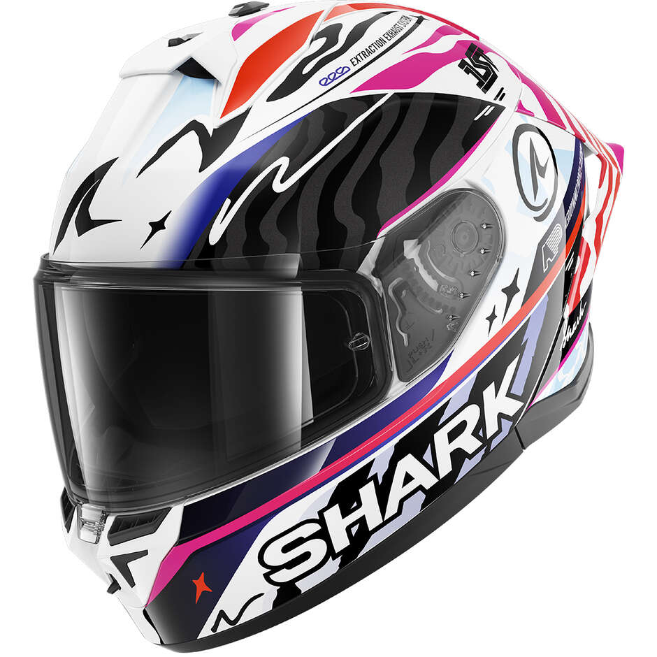 Shark SKWAL CUP SPEED-FANCY Full Face Motorcycle Helmet White Black Orange