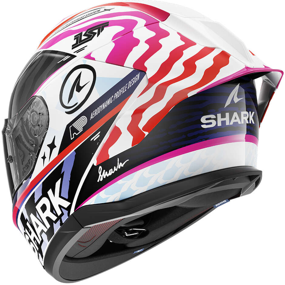 Shark SKWAL CUP SPEED-FANCY Integralhelm für Motorräder, Weiß, Schwarz, Orange
