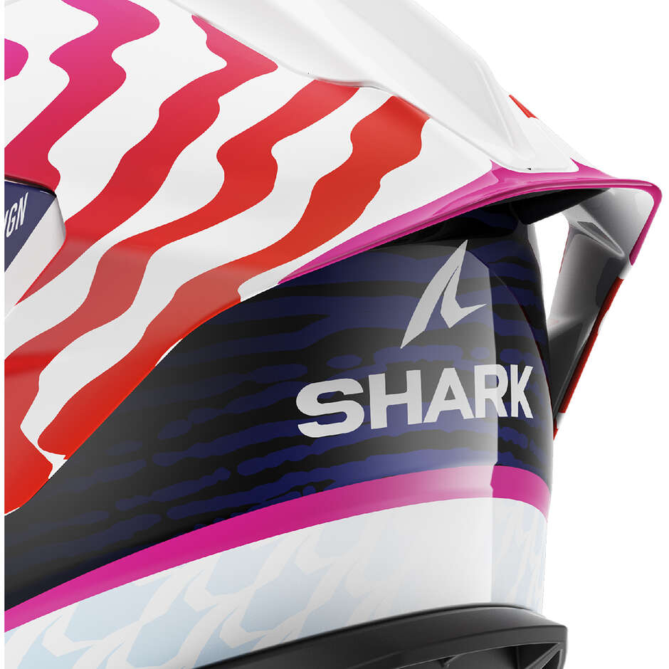 Shark SKWAL CUP SPEED-FANCY Integralhelm für Motorräder, Weiß, Schwarz, Orange
