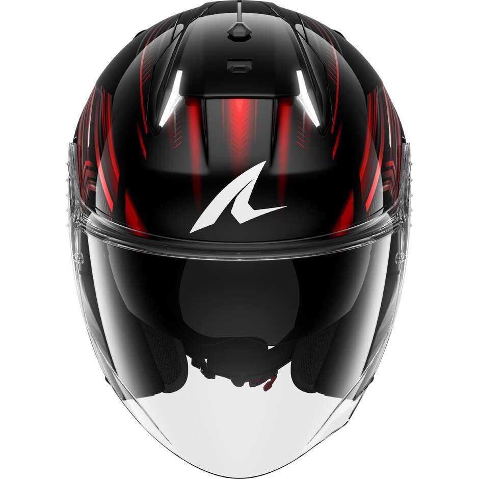 Shark SKWAL i3 JET LIGHT-BLUR Jet Motorradhelm Schwarz Rot Weiß