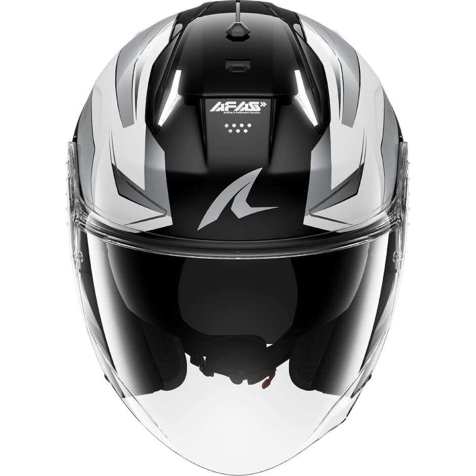 Shark SKWAL i3 JET MEKARIUM Jet Motorcycle Helmet Black Chrome White