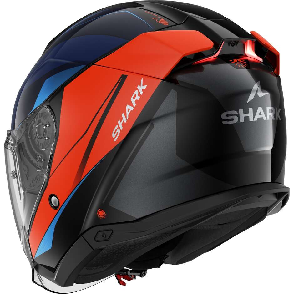 Shark SKWAL i3 JET MEKARIUM Jet-Motorradhelm Schwarz Chrom Orange
