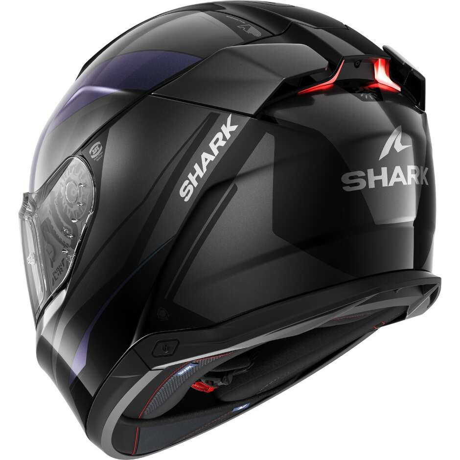 Shark SKWAL i3 MEKARIUM Integralhelm für Motorräder, Schwarz/Caleon/Anthrazit