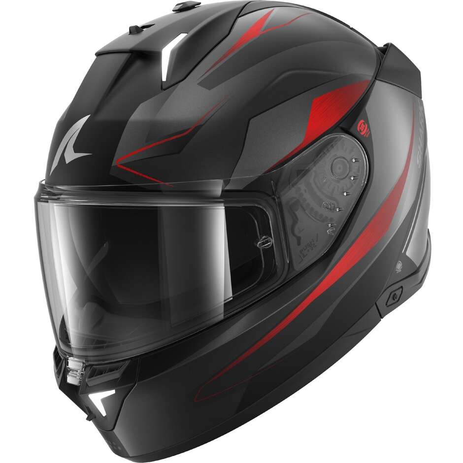 Shark SKWAL i3 MEKARIUM Mat Full Face Motorcycle Helmet Black Anthracite Red