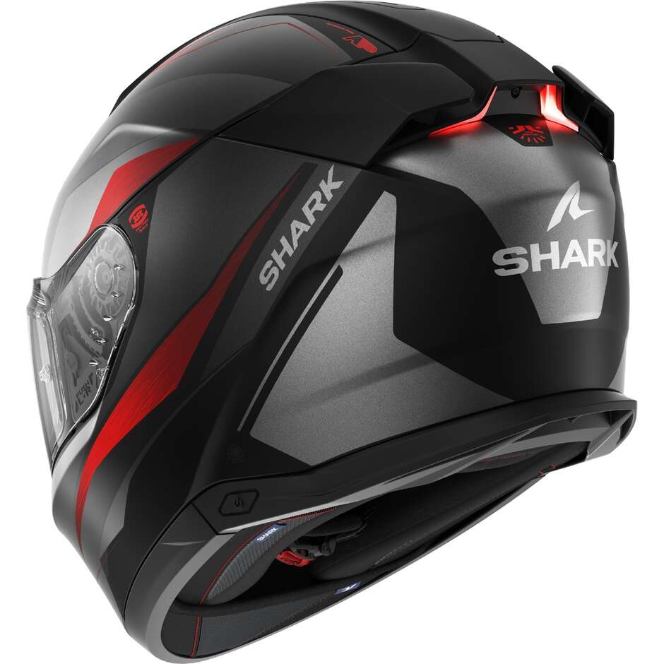 Shark SKWAL i3 MEKARIUM Mat Full Face Motorcycle Helmet Black Anthracite Red