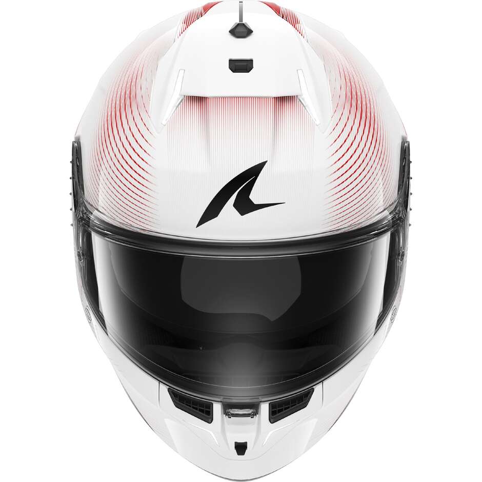 Shark SKWAL i3 SPEED-TECH Integralhelm für Motorräder, Weiß, Rot, Schwarz