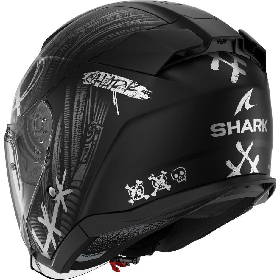 Shark SKWAL JET SHIEVER Jet-Motorradhelm, Matt Schwarz Anthrazit Silber