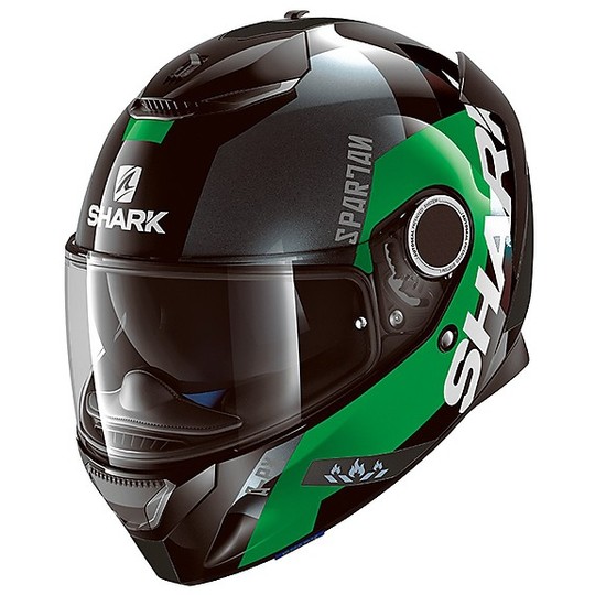 Red/ Green Blue Shark Spartan apics Motorbike Motorcycle Full Face Helmet 