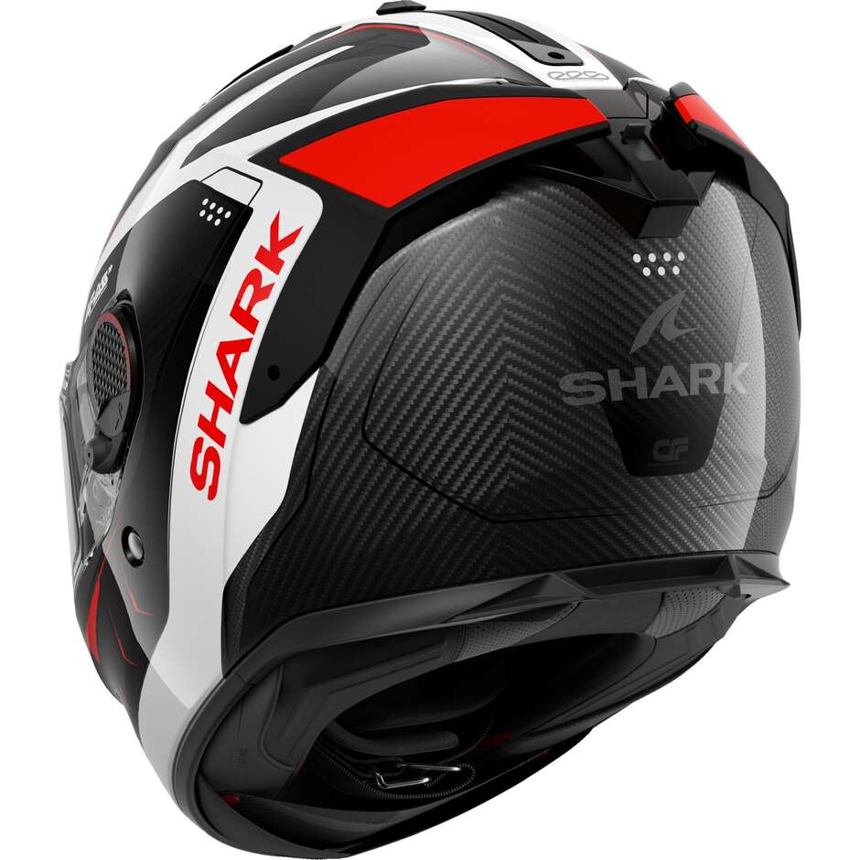 Shark SPARTAN GT PRO CARBON MEKARIUM Carbon Silver Red Full Face Motorcycle Helmet