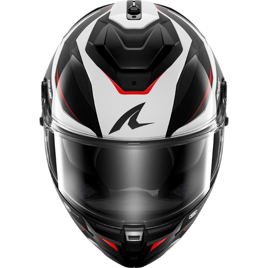 Shark SPARTAN GT PRO CARBON MEKARIUM Carbon Silver Red Full Face Motorcycle Helmet