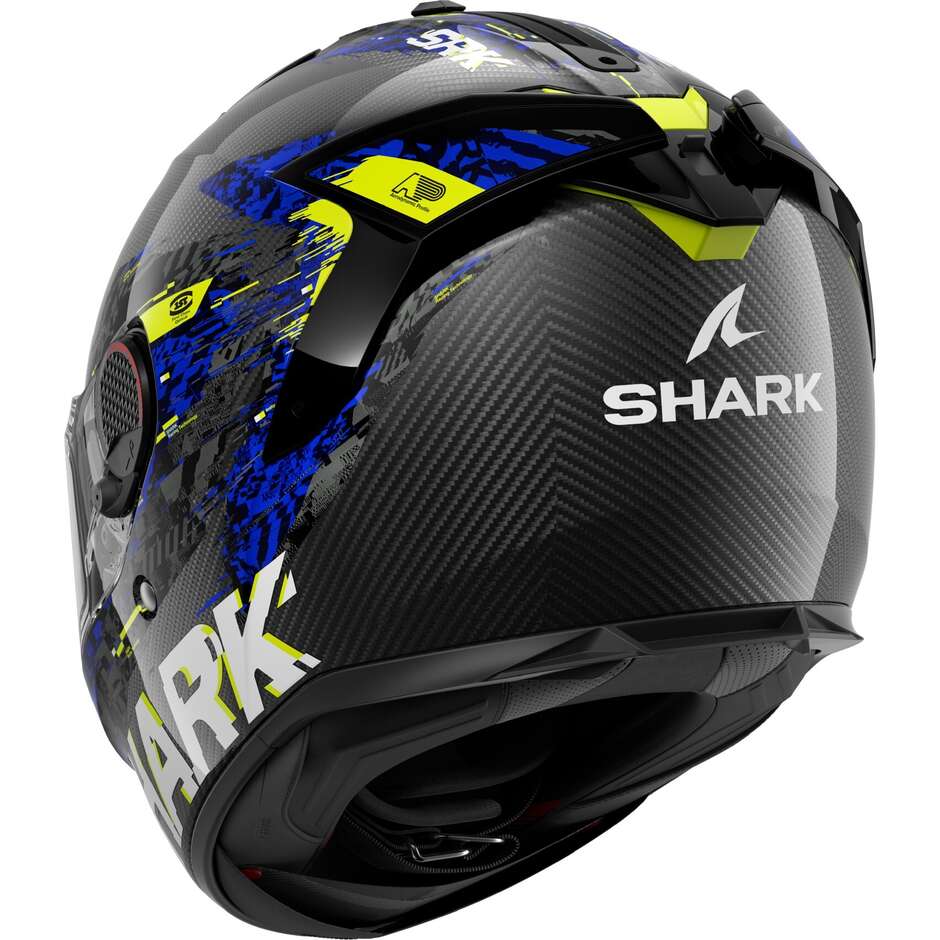 Shark SPARTAN GT PRO CARBON SPEED-VIB Carbon Anthrazitblauer Integral-Motorradhelm