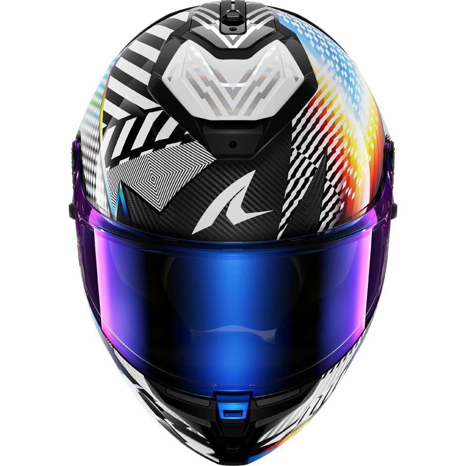 Shark SPARTAN GT PRO CARBON STHYR Full Face Motorcycle Helmet Carbon White Chrome