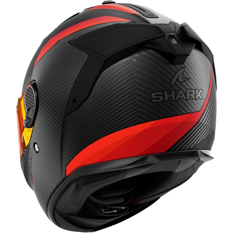 Shark SPARTAN GT PRO DOKHTA CARBON Mat Carbon Orange Anthracite Integral Motorcycle Helmet