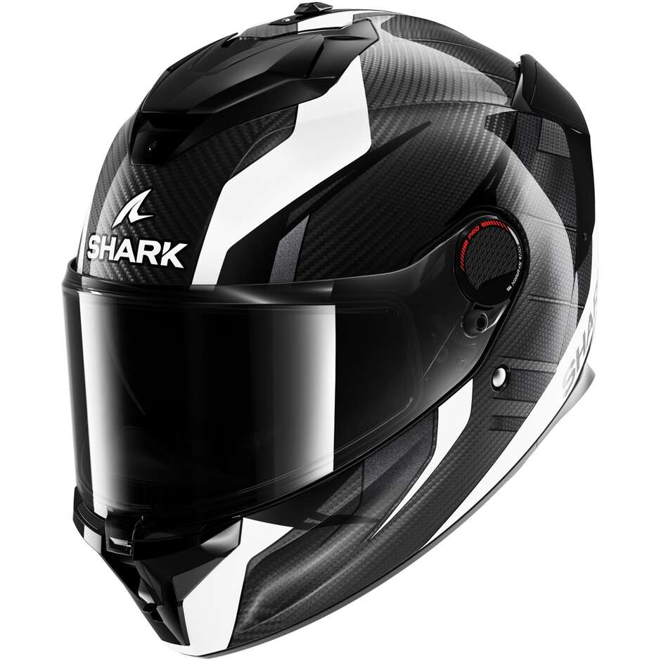 Shark SPARTAN GT PRO KULTRAM CARBON Carbon Full Face Motorcycle Helmet White Black