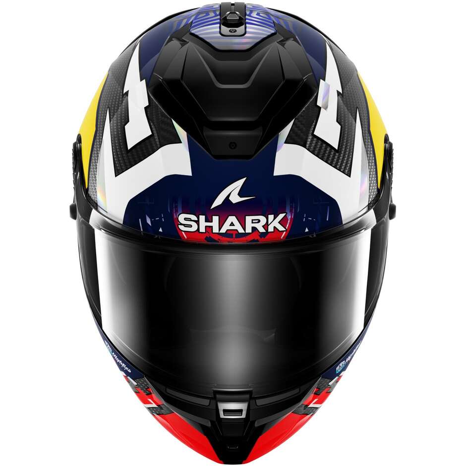 Shark SPARTAN GT PRO REPLICA ZARCO SIGNATURE CARBON Chrome Red Full Face Motorcycle Helmet
